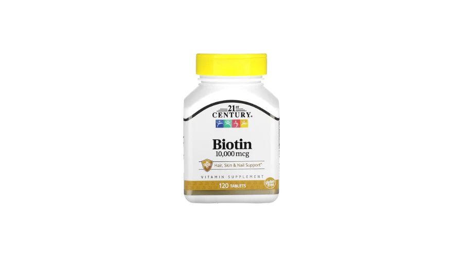 Biotin, 21st Century, 10,000 mcg, 120 Tablets