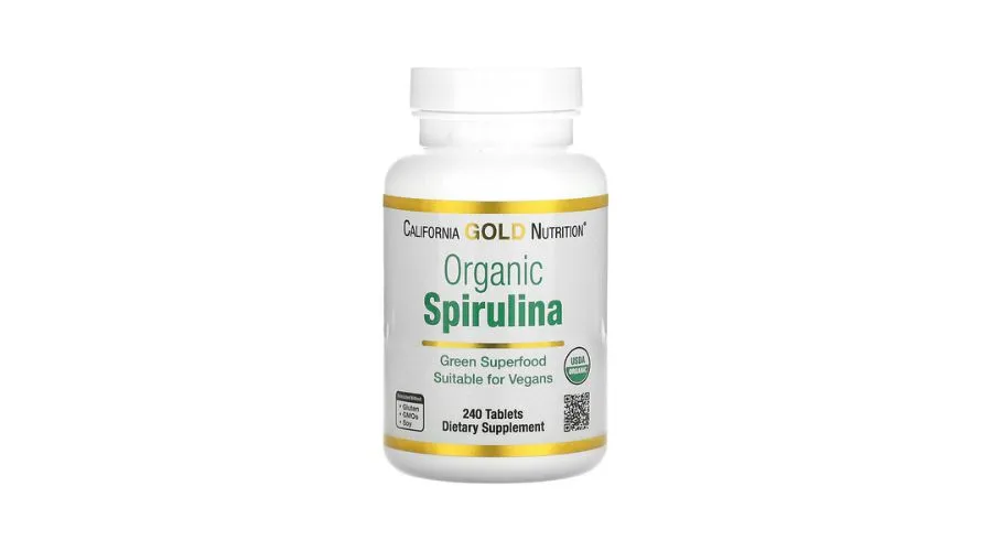California gold nutrition, organic spirulina, 500 mg, 240 Tablets 