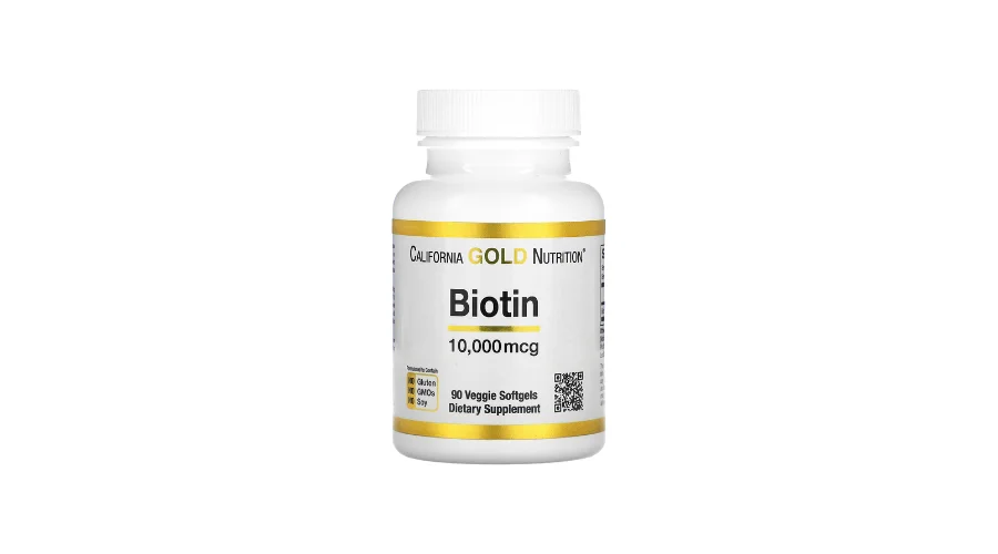Gold Nutrition, Biotin, 10,000 mcg, 90 Softgels