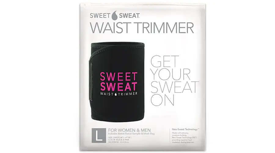 Sports Research, Sweet Sweat Trimmer Large Black and Pink Belt. | Hoststheory