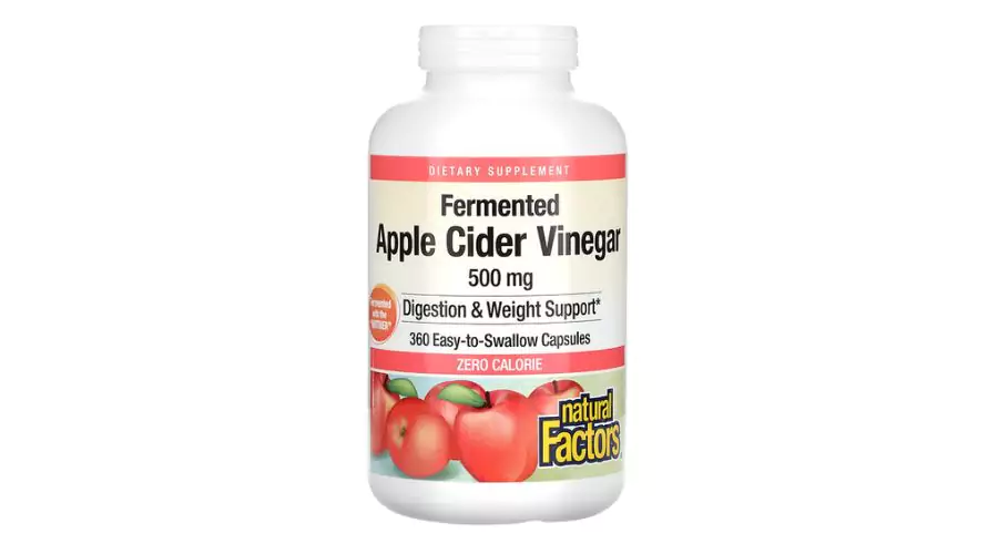Natural Factors, Fermented Apple Cider Vinegar, 500 mg