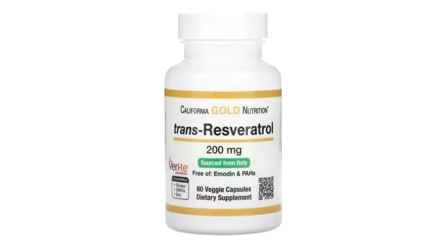 California Gold Nutrition, trans-Rеsvеratrol, 200 mg, 60 Vеggiе Capsulеs